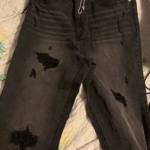 Black ripped jeans